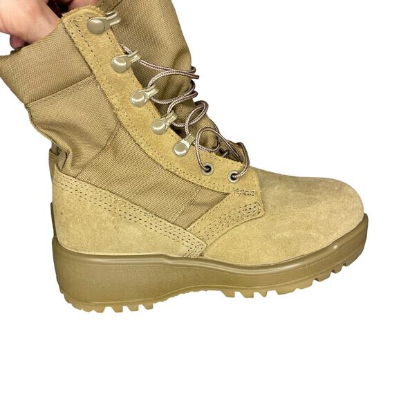 Rocky boots women’s 3.5 Army combat vibran tan high top made usa outdoors hiking - Picture 5 of 11